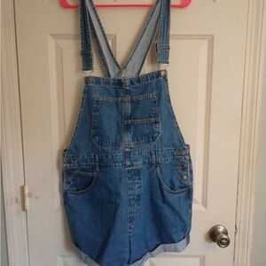 We The Free Blue Denim Overalls